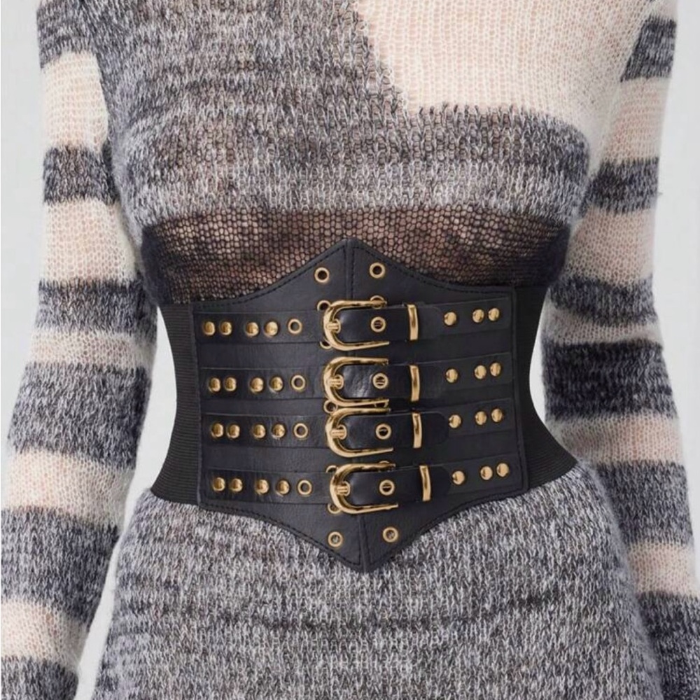 Black and Gold Corset Belt